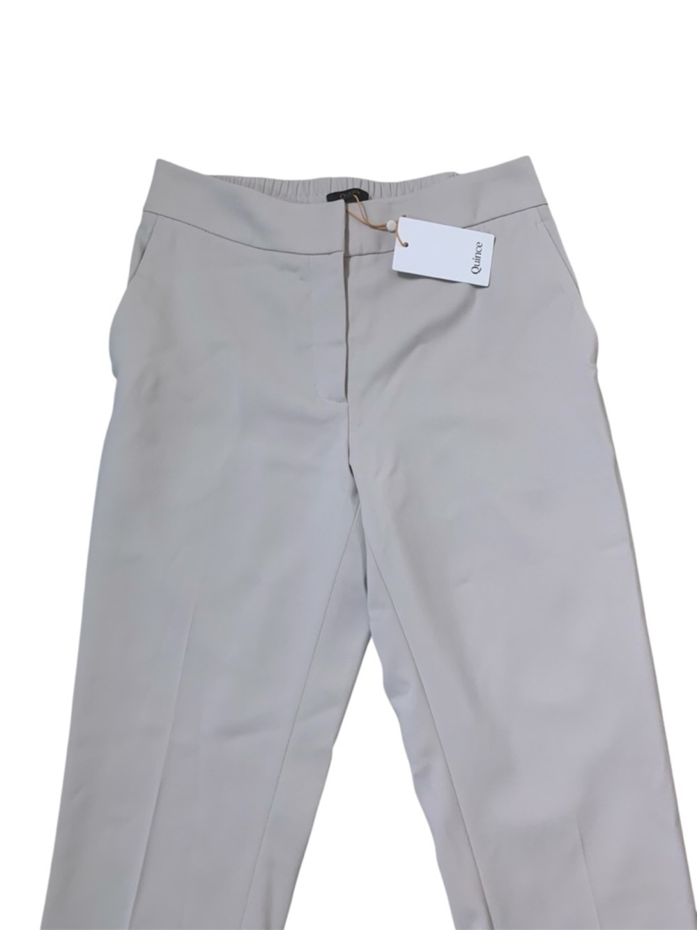 New Quince Women's Tailored‎ Straight-Leg Cream Trousers Pants Business Size 6 - Picture 5 of 8